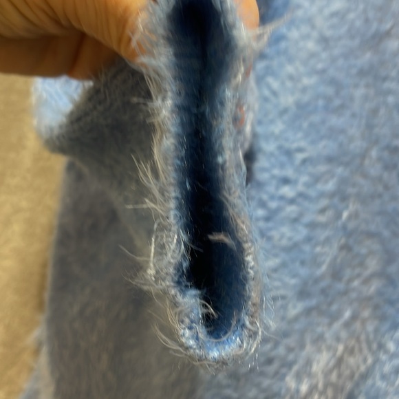 Eyelash Baby Blue Thick Show‎ me your Mumu Women Sz XXL Cozy Forever Sweater L/S - Picture 15 of 15